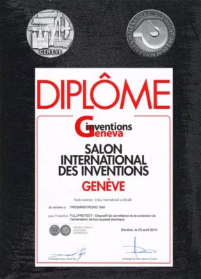 Award 2010 Silver Medal International Inventions Geneva Fullprotect by Freemindtronic Andorra Jacques Gascuel