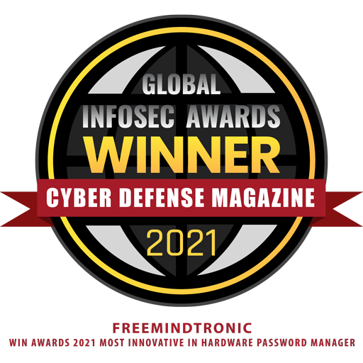 Freemindtronic win awards 2021 Most Innovative in Hardware Password Manager with EviCypher & EviToken Technologies