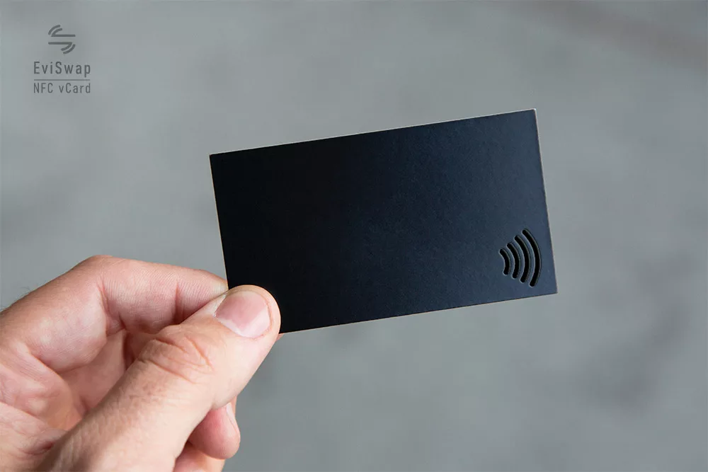 EviSwap NFC reader write vcard vcf give your nfc business card greentech man hands eco friendly technology freemindtronic andorra