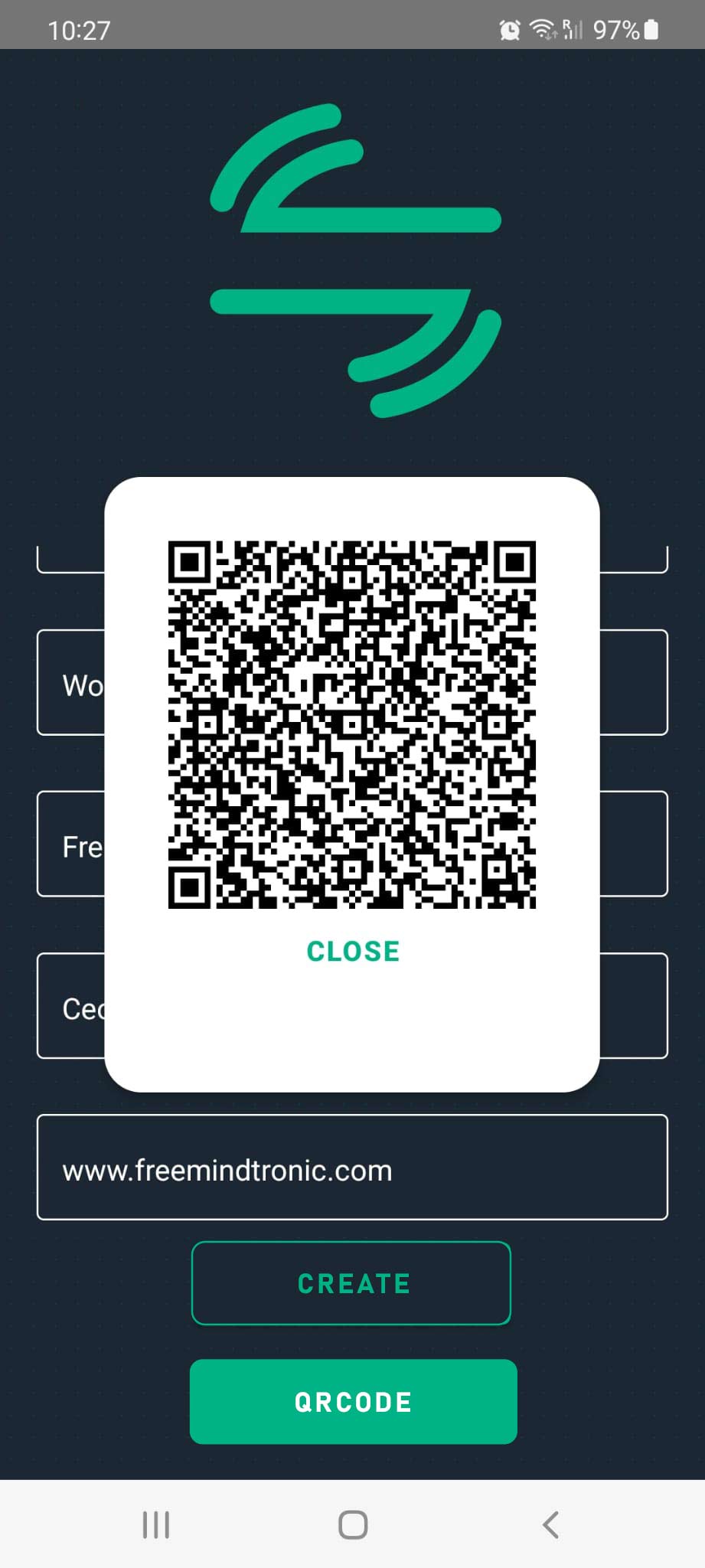 How does NFC QR code Business card creation work with EviSwap