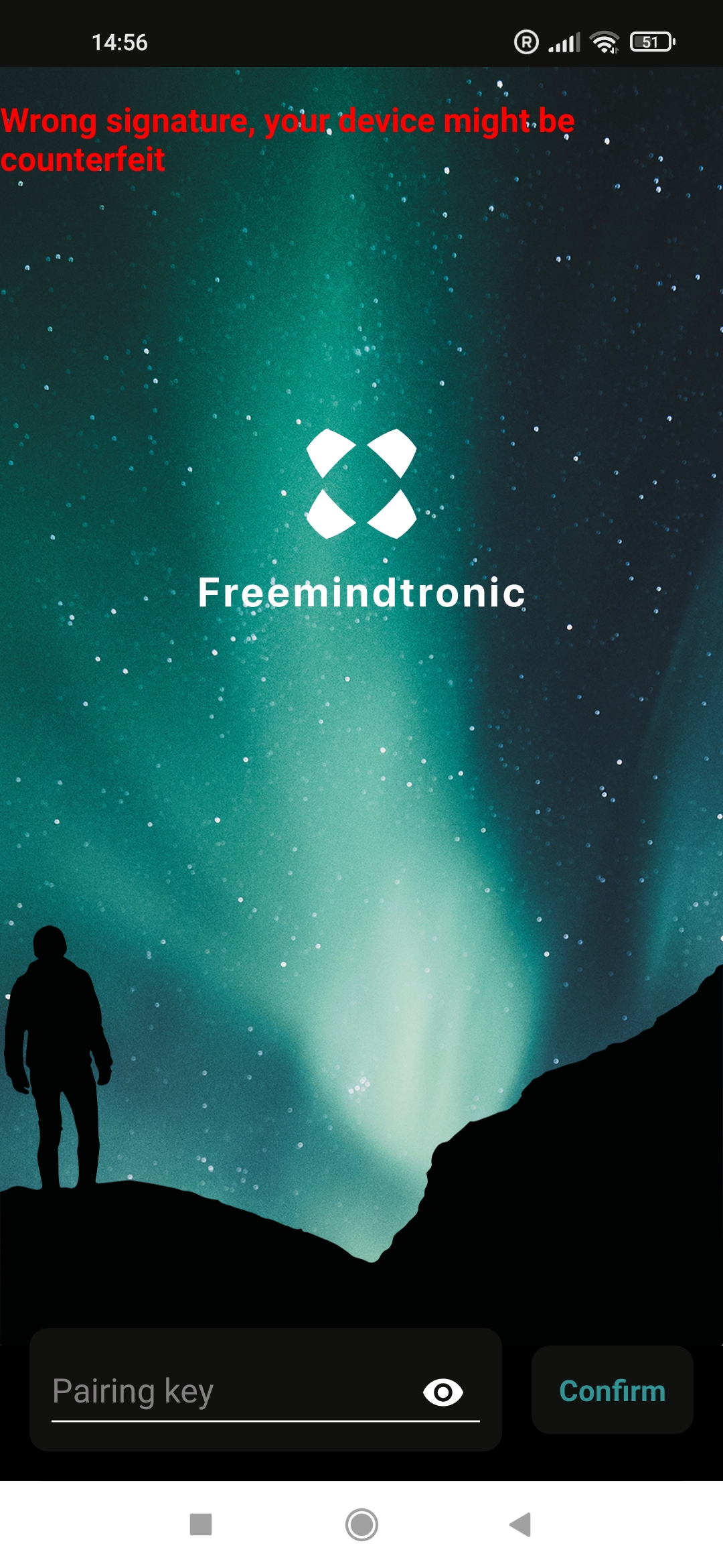 Automatic device authenticity check Freemindtronic application counterfeiting protection