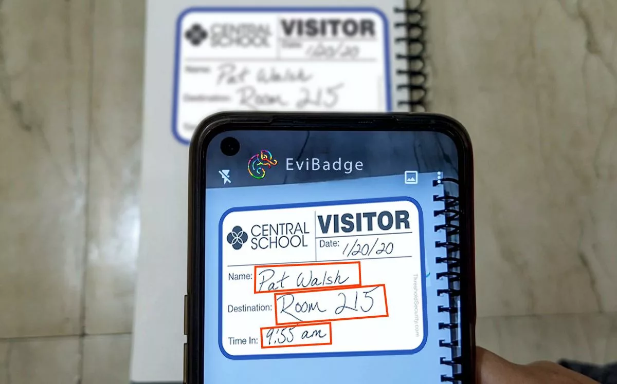 EviBadge for EviSwap Technology digitize handwritten contacts by Freeemindtronic Andorra