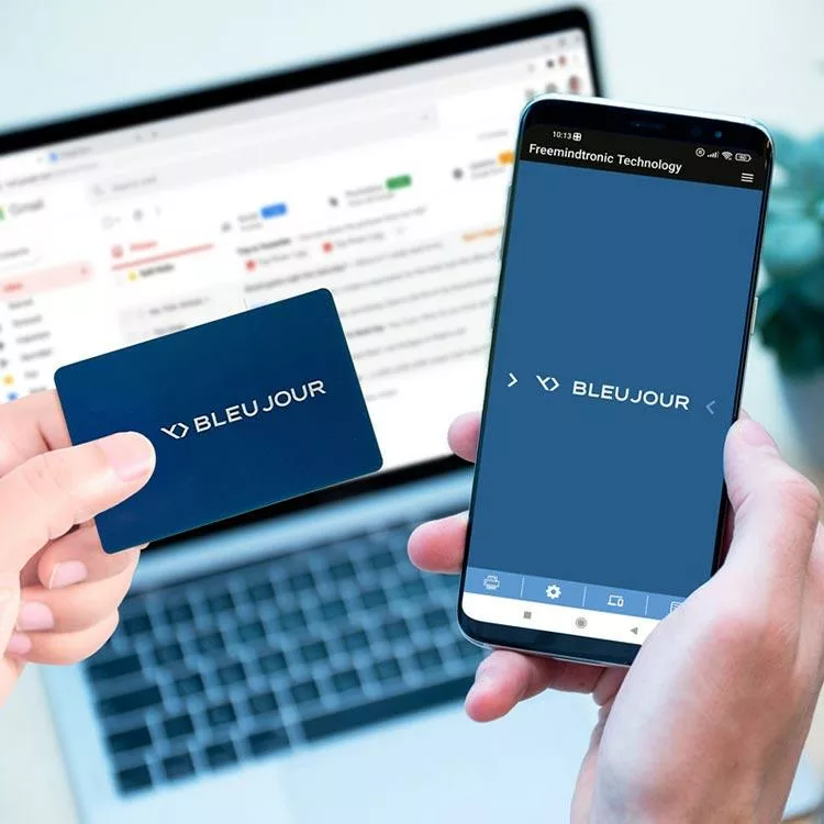 Bleu Jour NFC Secure Card Secret Hardware Manager by Freemindtronic from Andorra