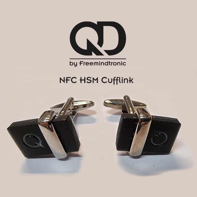 NFC HSM Stealth Cufflink by Q Development from Freemindtronic Andorra