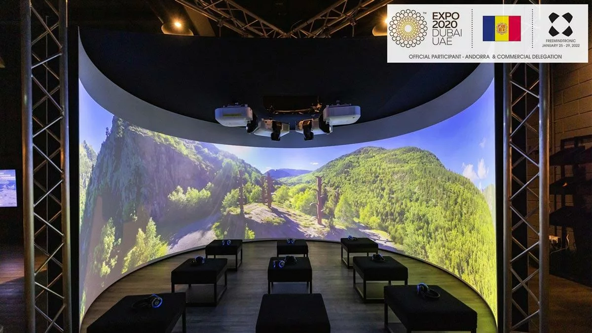 EXPO 2020 Dubai Andorra interior of the Andorra Pavilion explore in 360° degree freemindtronic sl 2022