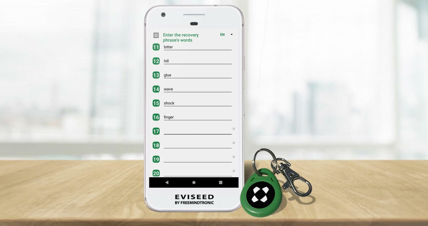 EviSeed NFC rugged tag keyring keyfob smarrtphone nfc android manufacturing by Freemindtronic sl from Andorra slider