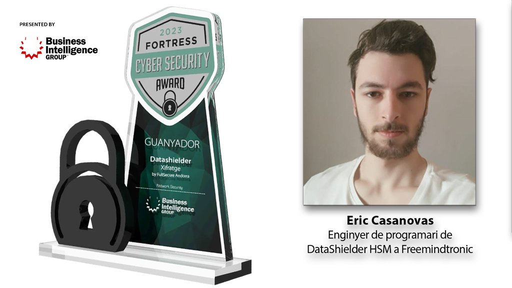 Eric Casanova programador de DataShielder HSM a Freemindtronic premi Fortress Cybersecurity award 2023