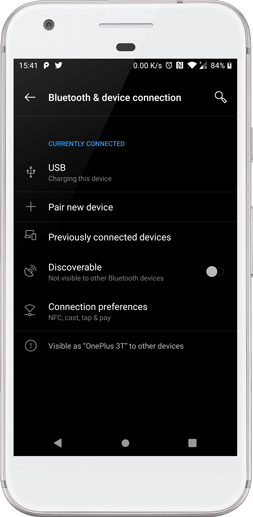 Picture currently connected NFC Android 9 OnePlus 3t EviToken EviVault