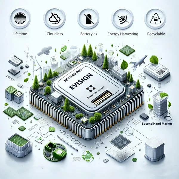 Eco-Friendly EviSign HSM Technology by Fullsecure with Air Gap and NFC Energy Harvesting.