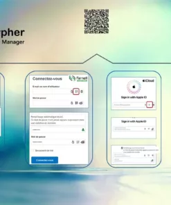 Interface demonstrating the import of an encoded QR Code for auto-fill and auto-login with PassCypher HSM PGP.
