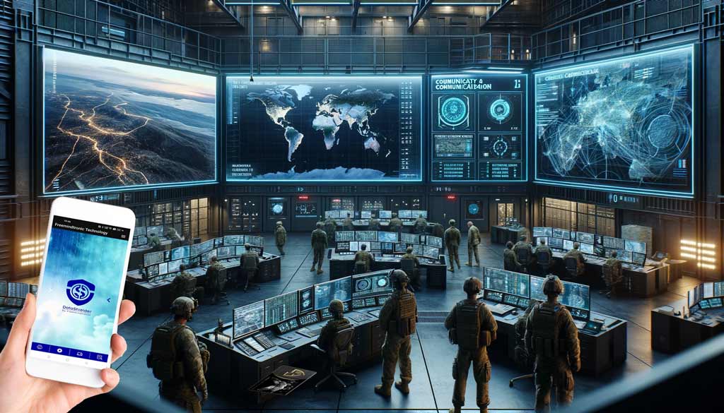Military communications center in conflict zone secured by DataShielder Suite.