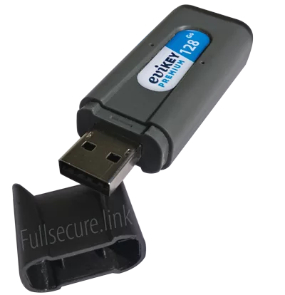 Contactless secure USB key Sysecure NFC HSM 128GB Premium with open cap