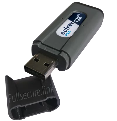 Contactless secure USB key Sysecure NFC HSM 128GB Pro with open cap