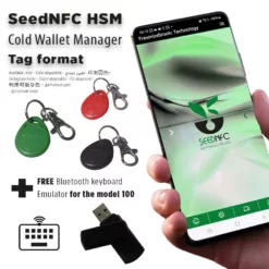 SeedNFC HSM Tag Format in Multiple Colors with Free Bluetooth Keyboard Emulator for Model 100