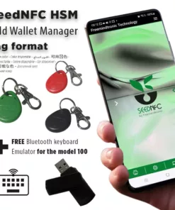 SeedNFC HSM Tag Format in Multiple Colors with Free Bluetooth Keyboard Emulator for Model 100