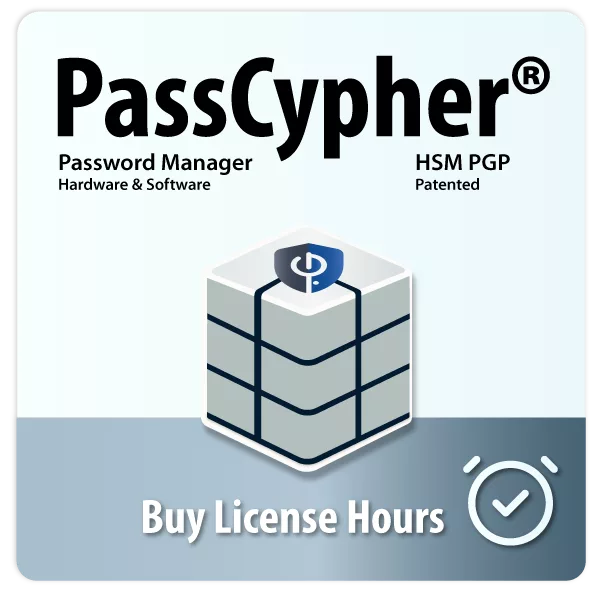PassCypher HSM PGP password manager software box with Hour license