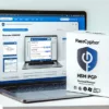 How PassCypher HSM PGP Works Password Manager software box and laptop displaying web browser interface