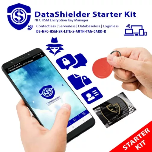 DataShielder NFC HSM Starter Kit Lite 5 with NFC HSM Auth Red Tag and Card (DS-NFC-HSM-SK-LITE-5-AUTH-TAG-CARD-R)