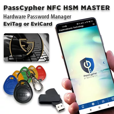 PassCypher NFC HSM Master Hardware Password Manager - EviTag or EviCard