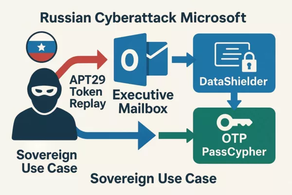 Russian Cyberattack Microsoft — APT29 token replay on executive mailbox stopped by DataShielder encryption and PassCypher sovereign HSM credentials