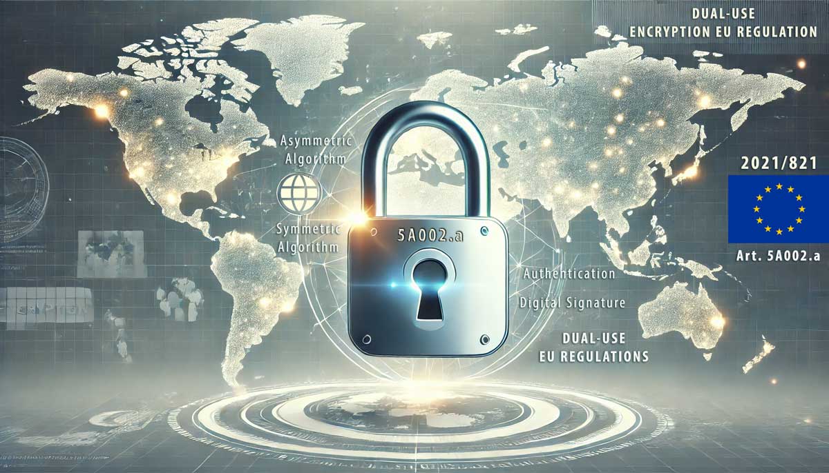 Global encryption regulations symbolized by a digital lock over a world map.