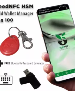 SeedNFC HSM Tag 100 in Red with Free Bluetooth Keyboard Emulator