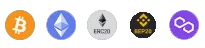 Logos of Bitcoin, Ethereum, XRP, Binance Coin, and Cardano with text indicating support for thousands more cryptocurrencies.
