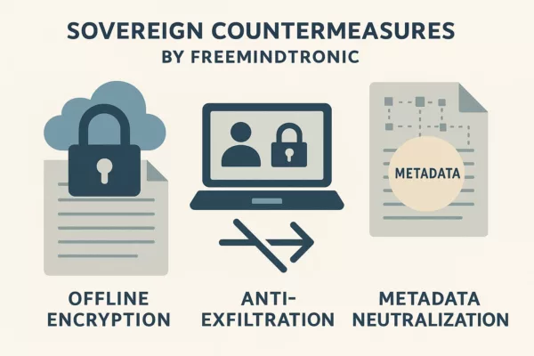 Sovereign countermeasures against AI file extraction using Freemindtronic technologies: offline encryption, anti-exfiltration, metadata neutralization