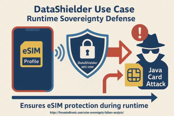 DataShielder NFC HSM blocking Java Card attack during eSIM profile execution
