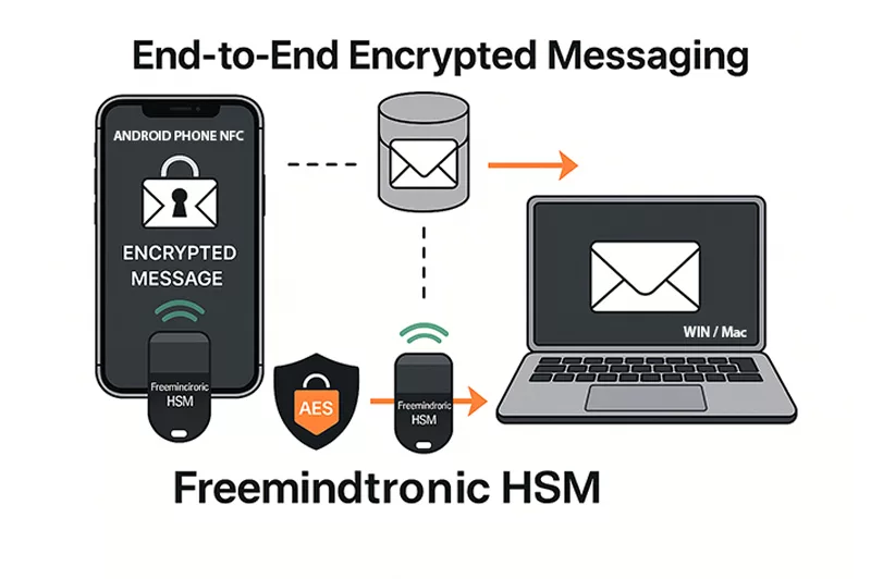End-to-end email encryption using Freemindtronic segmented key HSM for macOS