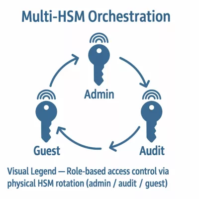 dynamic switch between sovereign NFC HSMs without backend