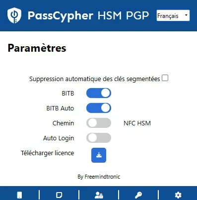 Interface PassCypher HSM PGP avec EviBITB activé, supprimant automatiquement les iFrames de redirection malveillants