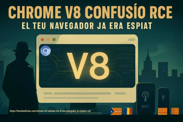 Chrome V8 confusió RCE — zero-day de tipus confusió amb execució remota drive-by; guia Zero-DOM i passos d’urgència per a Catalunya i Andorra