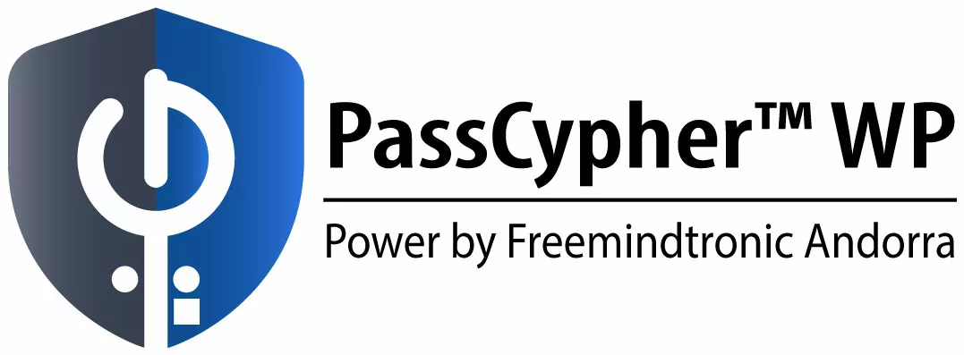 Badge jpg officiel “Powered by PassCypher WP” — générateur de mots de passe souverain 100 % local signé Freemindtronic Andorra