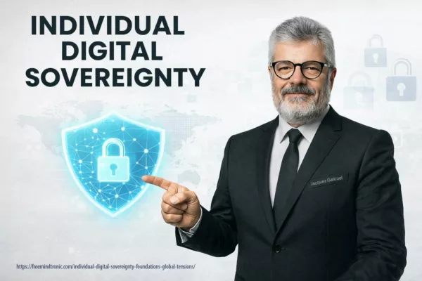 Individual digital sovereignty illustrated by proof by design, cognitive autonomy, and cryptographic self-custody