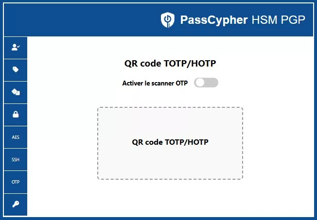 EviOTP HSM PGP - offline QR code import for TOTP/HOTP from an image file inside PassCypher HSM PGP