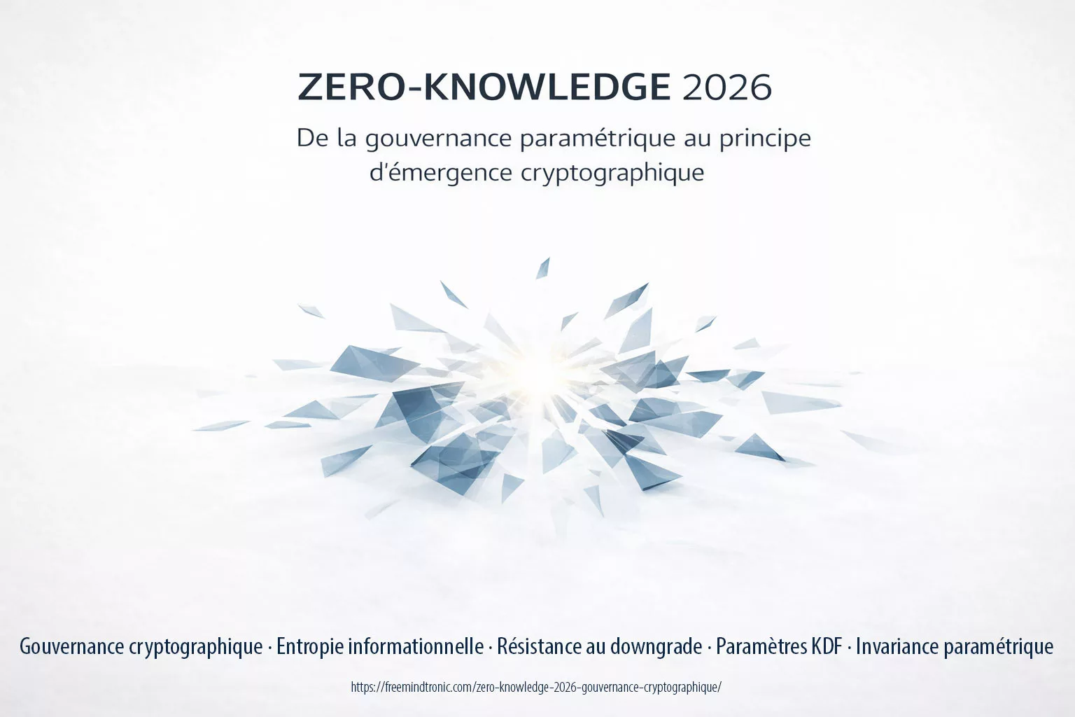 Zero-knowledge gouvernance 2026 illustration académique sur l’émergence cryptographique et la souveraineté des paramètres cryptographiques